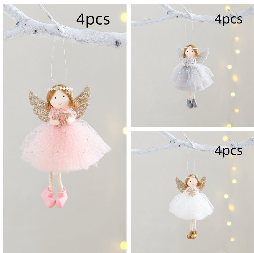Christmas Winter Mesh Angel Big Eyes Girl Pendant